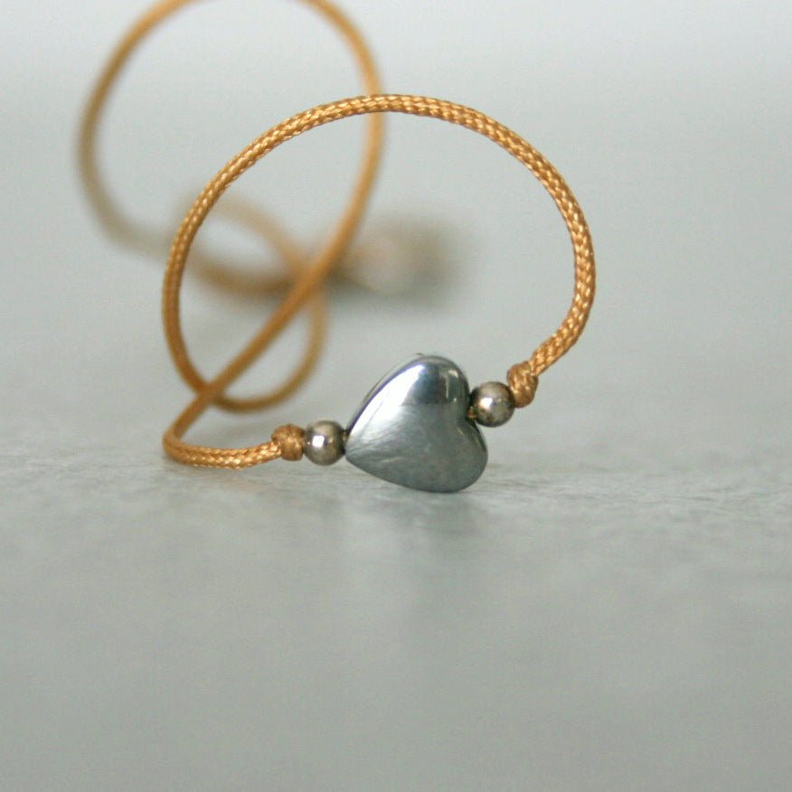 Edelsteinarmband "Hämatit - Herz" mit Bedeutung - animoART