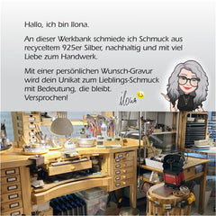 Kettenanhänger "eleganter Pferdekopf" recyceltes Sterlingsilber, handgefertigt