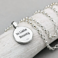 Familien - Anhänger mit Buchstaben & Anker und Gravur auf der Rückseite - animoART