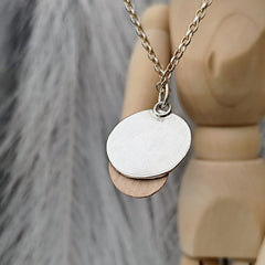 Kettenanhänger "Bergliebe bei Nacht" recyceltes Silber, handgefertigt