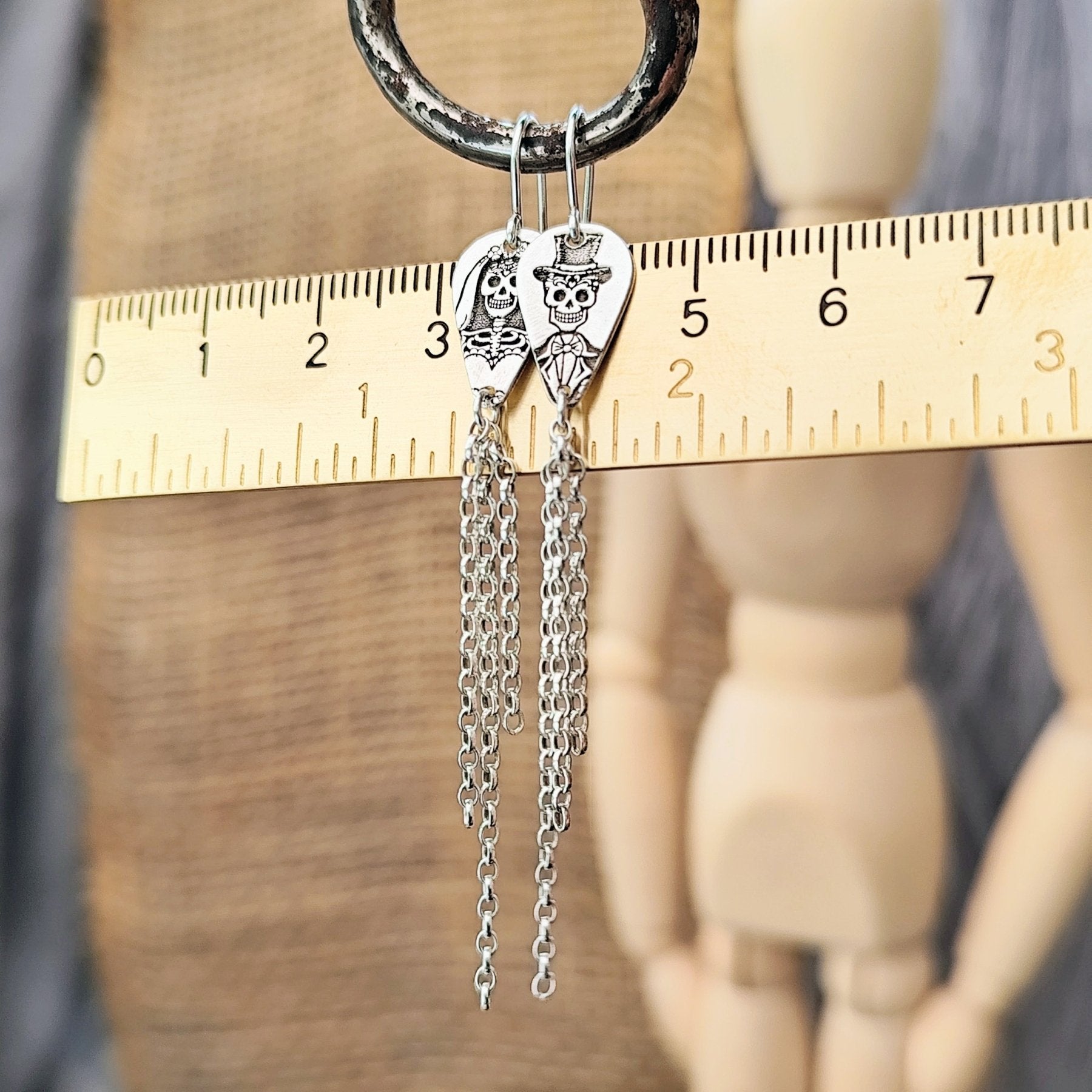 Ohrringe La Catrina & her lover - aus recyceltem 925er Silber