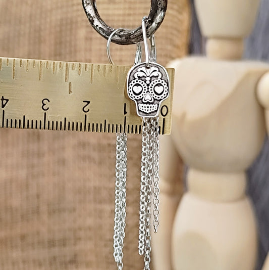 Ohrringe La Catrina in love - aus recyceltem 925er Silber