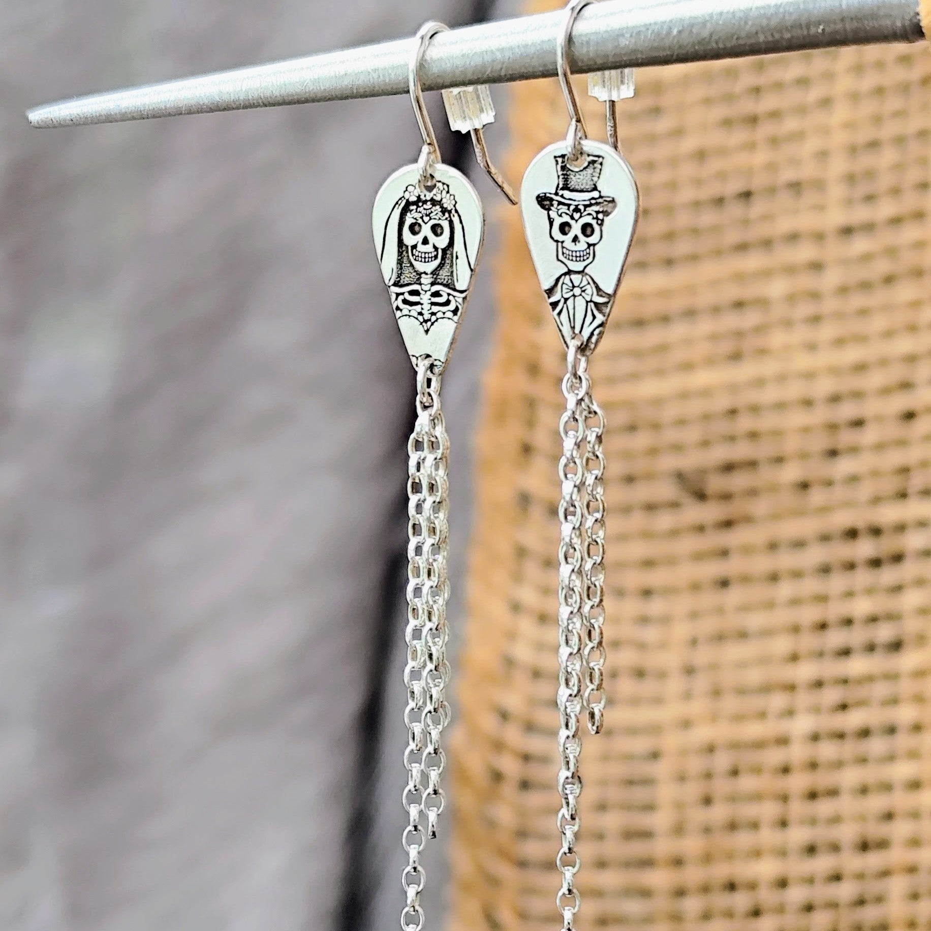 Ohrringe La Catrina & her lover - aus recyceltem 925er Silber