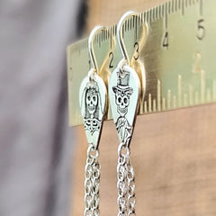 Ohrringe La Catrina & her lover - aus recyceltem 925er Silber