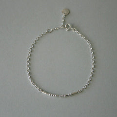 Morse - Code Armband mit Silberkette - animoART