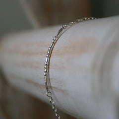 Morse - Code Armband mit Silberkette - animoART