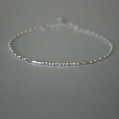 Morse - Code Armband mit Silberkette - animoART