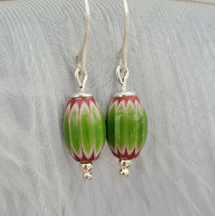 Farbenfrohe Ohrringe mit Millefiori Perlen, 925er Silber - animoART