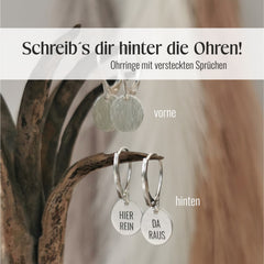 Ohrringe "Schreibs dir hinter die Ohren" 925er Silber, It´s all in you