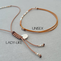 Personalisiertes Armband "Jade-Perle" mit Bedeutung in weiß