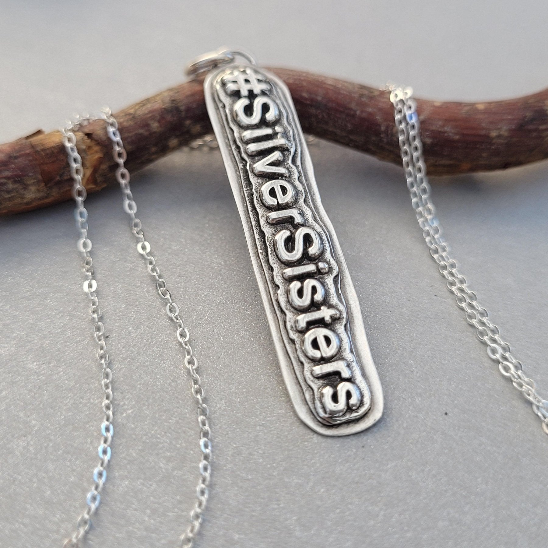 Anhänger #SilverSisters, 925er recyceltes Silber, No.3, handgefertigt - animoART