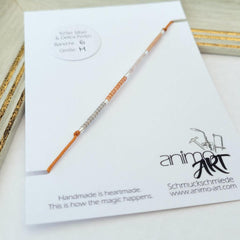 Armband "Sweet Pearls No.1" Textilband, größenverstellbar, - animoART