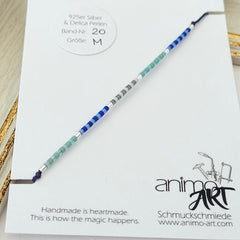 Armband "Sweet Pearls No.11" Textilband, größenverstellbar - animoART