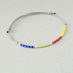 Armband "Sweet Pearls No.12" Textilband, größenverstellbar - animoART