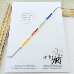 Armband "Sweet Pearls No.12" Textilband, größenverstellbar - animoART