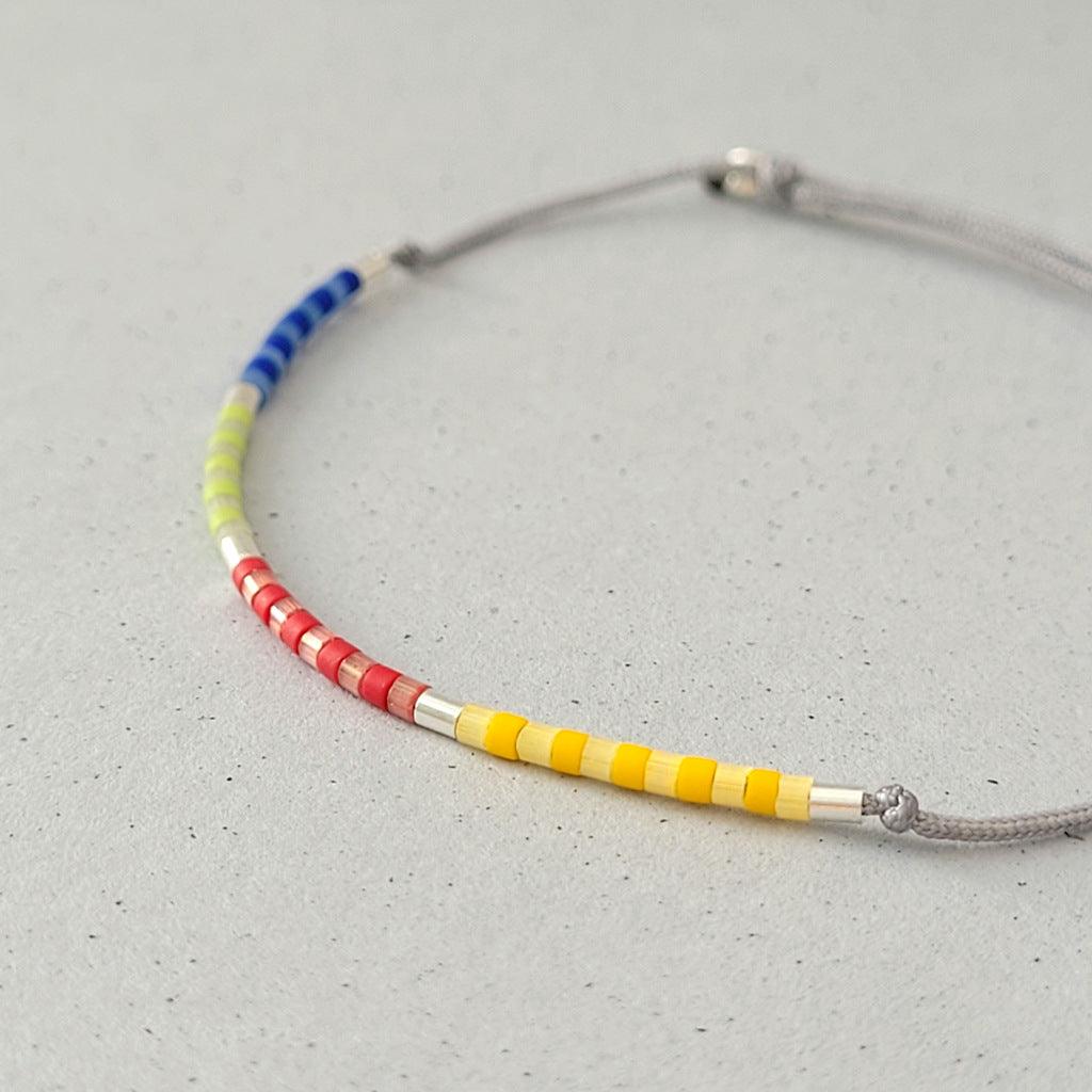 Armband "Sweet Pearls No.12" Textilband, größenverstellbar - animoART