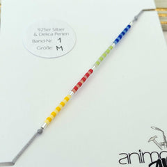 Armband "Sweet Pearls No.12" Textilband, größenverstellbar - animoART