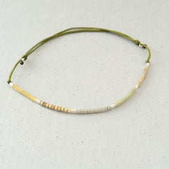 Armband "Sweet Pearls No.3" Textilband, größenverstellbar - animoART