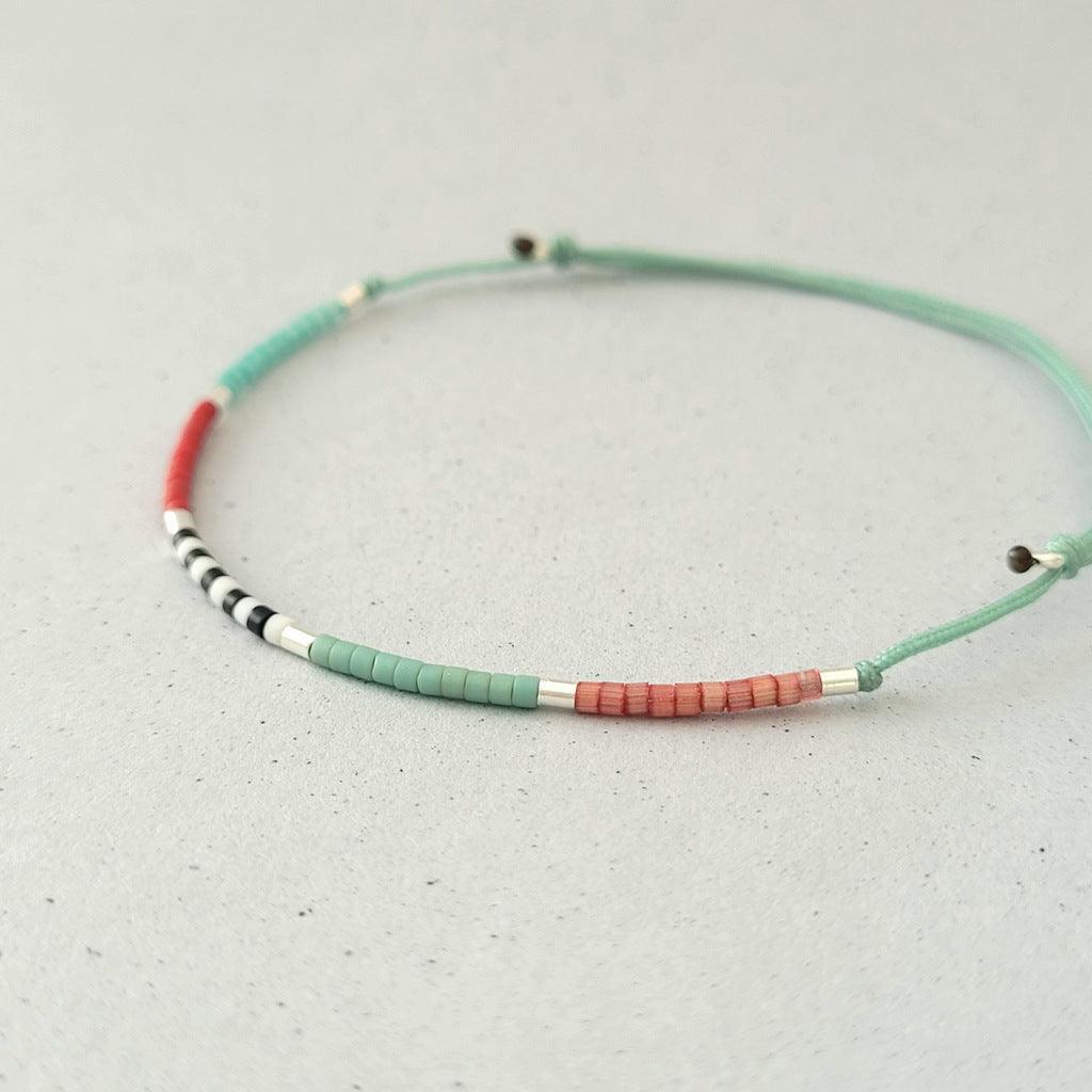 Armband "Sweet Pearls No.4" Textilband, größenverstellbar - animoART