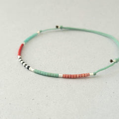 Armband "Sweet Pearls No.4" Textilband, größenverstellbar - animoART