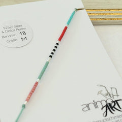 Armband "Sweet Pearls No.4" Textilband, größenverstellbar - animoART