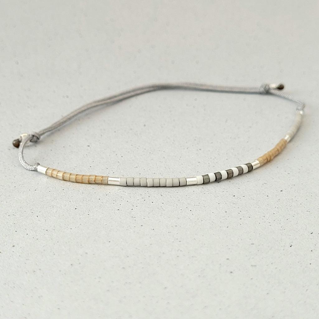 Armband "Sweet Pearls No.6" Textilband, größenverstellbar - animoART