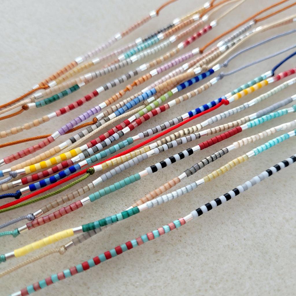 Armband "Sweet Pearls No.6" Textilband, größenverstellbar - animoART