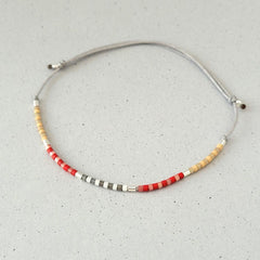 Armband "Sweet Pearls No.8" Textilband, größenverstellbar, - animoART