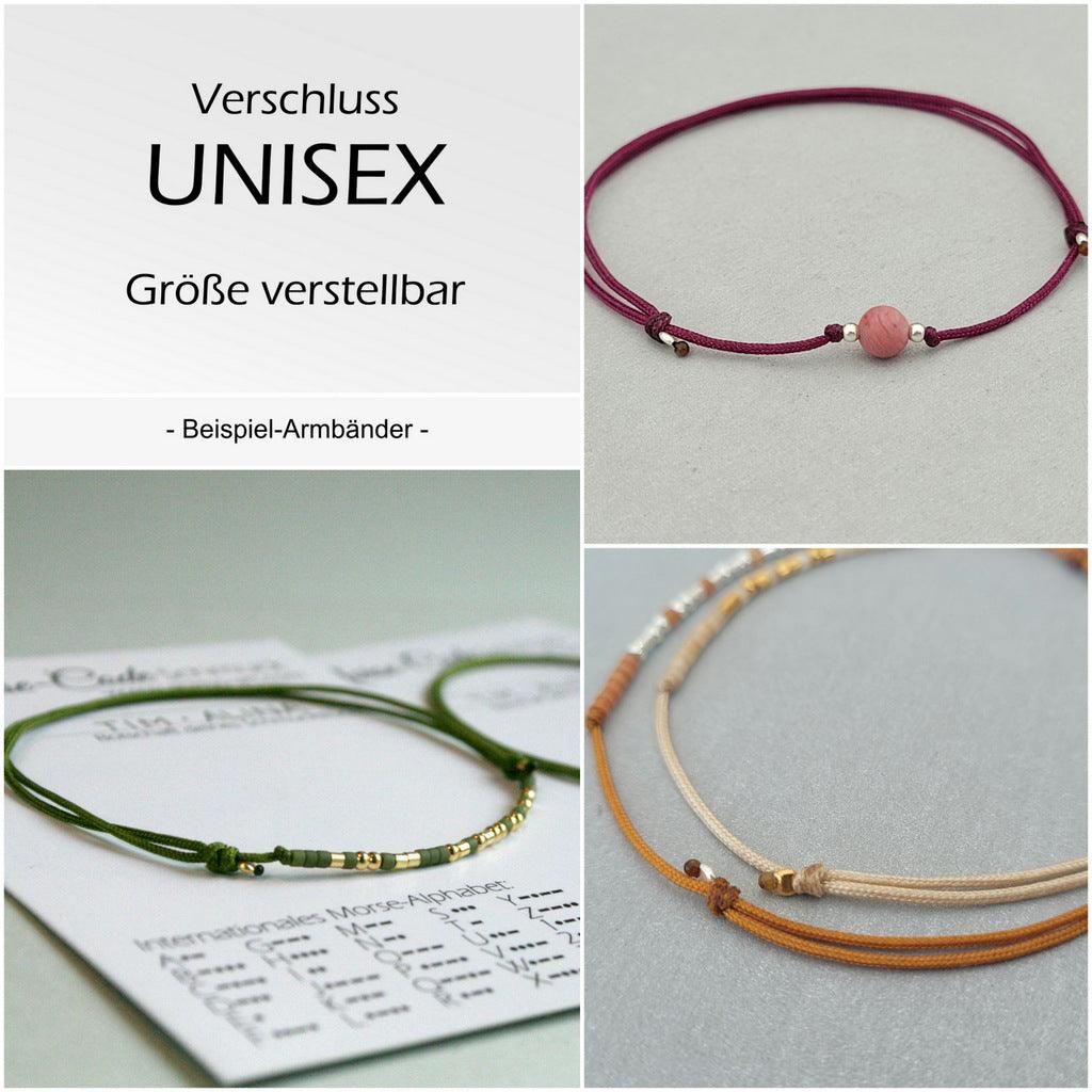 Armband "Sweet Pearls No.8" Textilband, größenverstellbar, - animoART