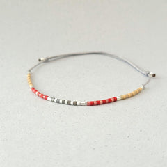 Armband "Sweet Pearls No.8" Textilband, größenverstellbar, - animoART