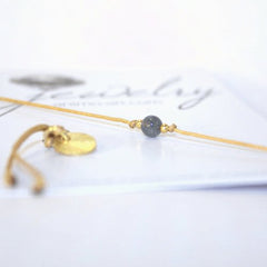 Armband mit Bedeutung "Achat" / grau_Schmuck_handmade_animoART