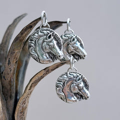 Kettenanhänger "Pferdekopf" recyceltes Sterlingsilber, handgefertigt - animoART