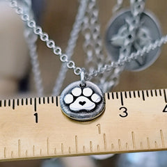 Kettenanhänger "Pfote mit Herz" Nugget Personalisiert mit Gravur