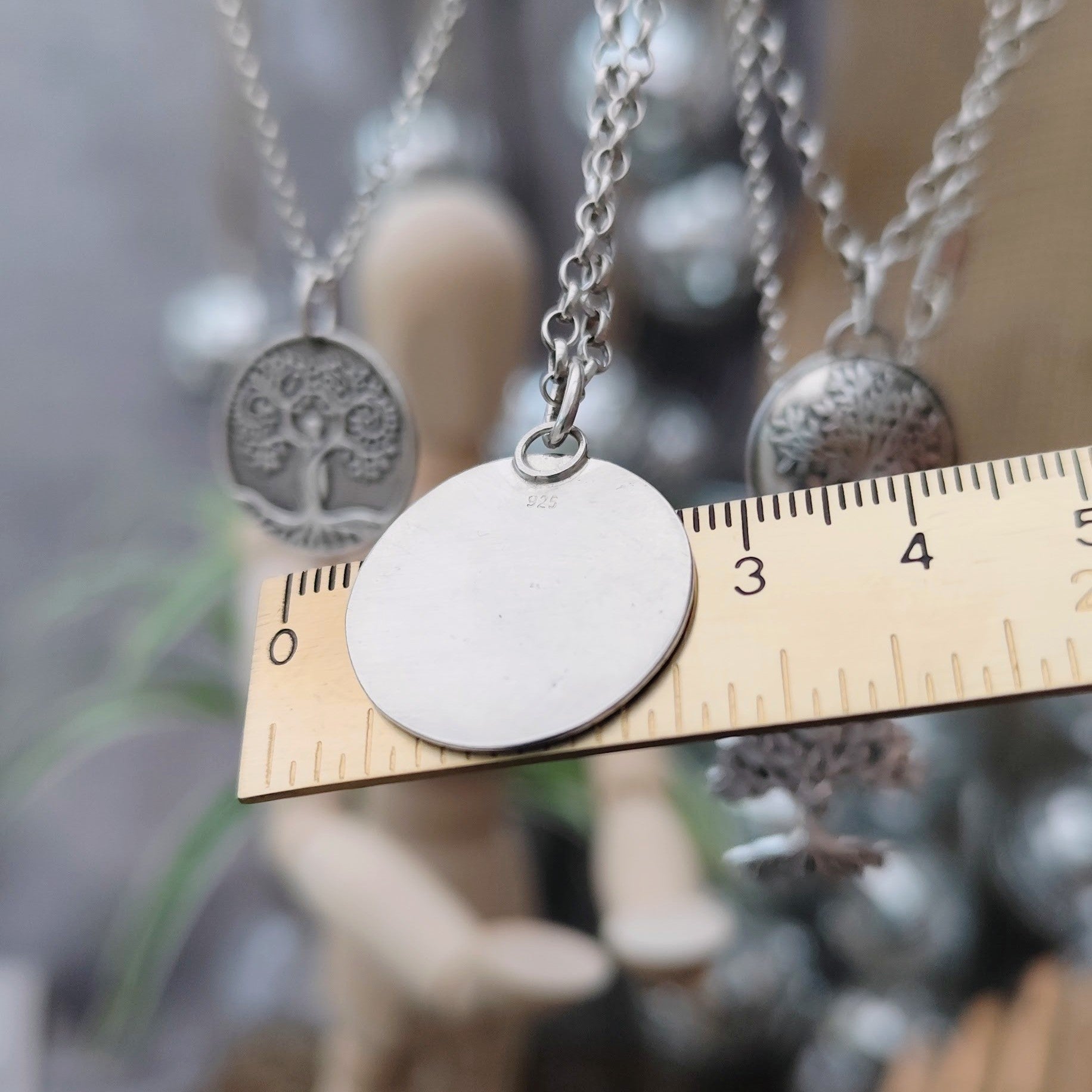 Kettenanhänger "Lebensbaum" aus 925er recyceltes Sterlingsilber, handgefertigt