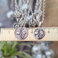 Kettenanhänger "Hund & Katze" 925er recyceltes Silber