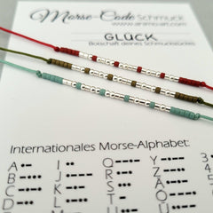Morse - Code Armband mit Name, Textilarmband LADYLIKE oder UNISEX