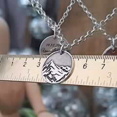 Kettenanhänger "Berggipfel" recyceltes Silber