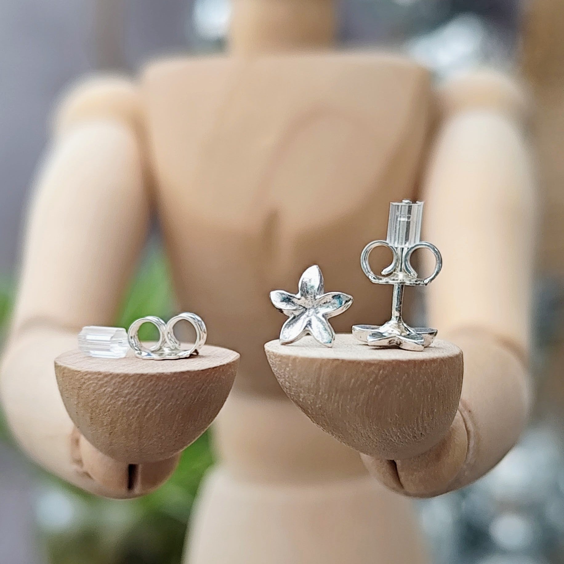 Ohrringe "Blüten" recyceltes Silber