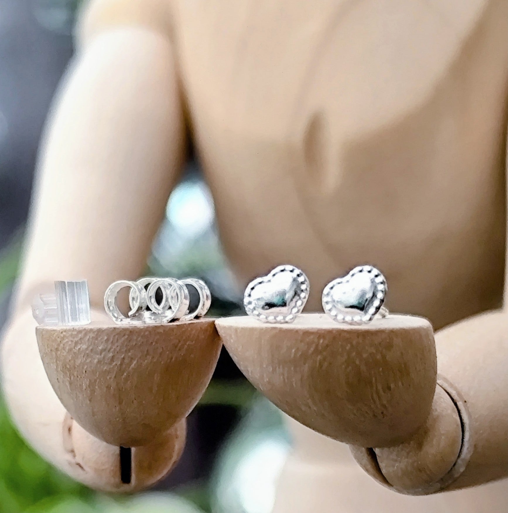 Ohrringe "Mini - Herz" Ohrstecker, recyceltes 925er Silber