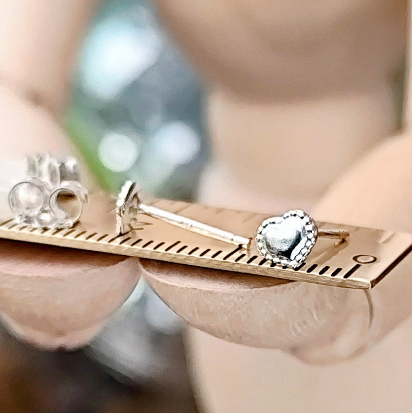 Ohrringe "Mini - Herz" Ohrstecker, recyceltes 925er Silber