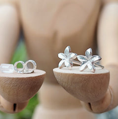 Kettenanhänger "Blüte" recyceltes Silber