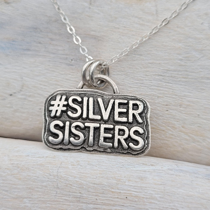 Anhänger #SILVERSISTERS, 925er recyceltes Silber, No.1, handgefertigt