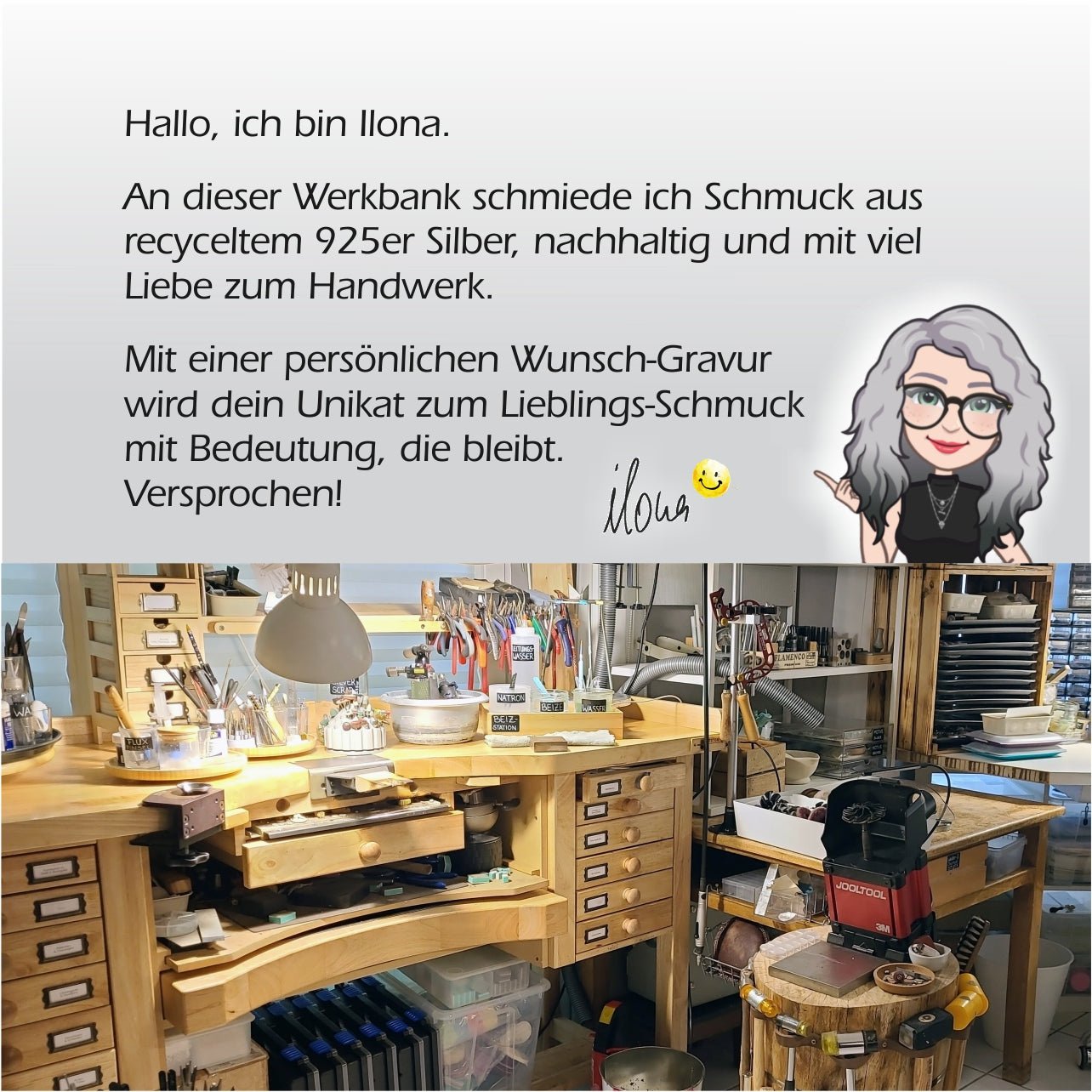 Kettenanhänger "eleganter Pferdekopf" recyceltes Sterlingsilber, handgefertigt