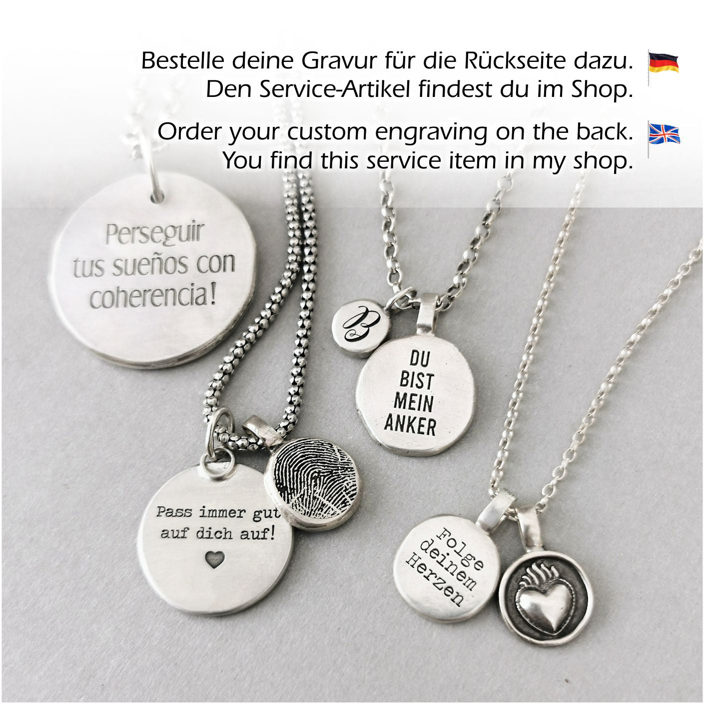 Kettenanhänger "La Catrina in Love" 925 Silber & Bronze