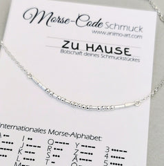 Morse-Code Silberarmband