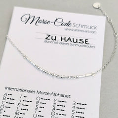 Morse-Code Silberarmband