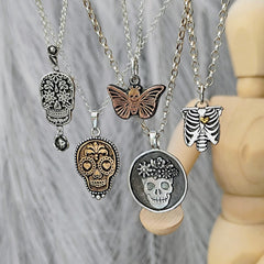 Kettenanhänger "La Catrina in Love" 925 Silber & Bronze