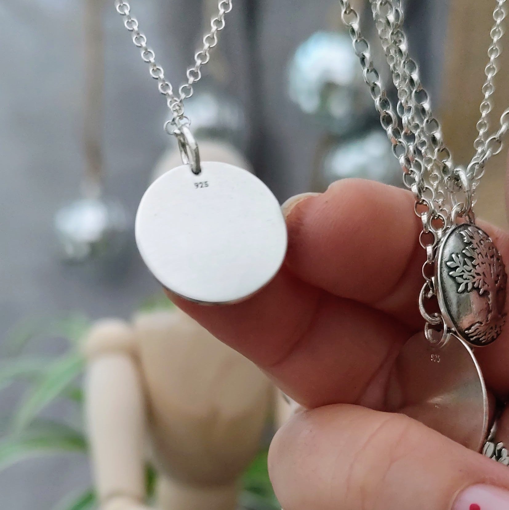 Lebensbaum Human, Kettenanhänger aus recyceltem 925 Silber von animoART