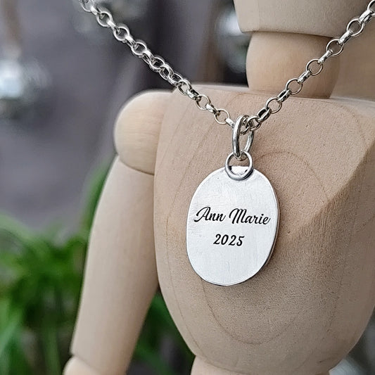 Kettenanhänger "eleganter Pferdekopf" recyceltes Sterlingsilber, handgefertigt