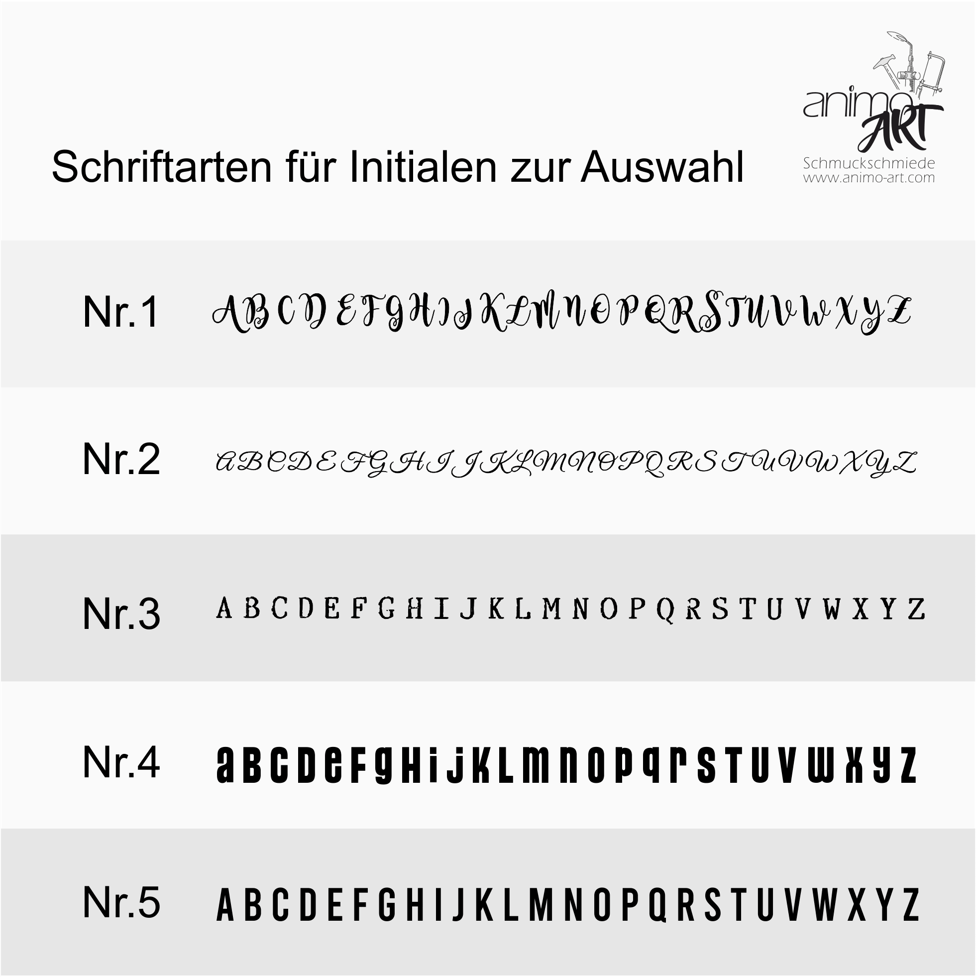 Anhänger mit Initialie "Nugged" - animoART